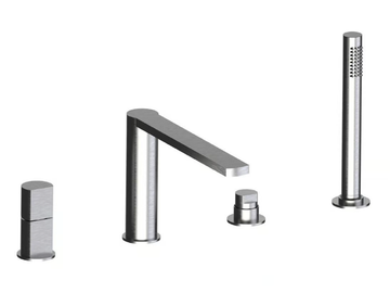 BORGIA 89029B - Deck mounted Recessed stainless steel bathtub tap with diverter by Rubinetterie Frattini - view 2